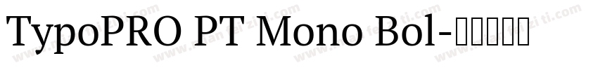 TypoPRO PT Mono Bol字体转换